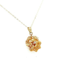 14k Yellow Gold Victorian Genuine Natural Diamond Lavaliere Pendant (#J5544)