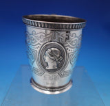 Medallion by Wendt Sterling Silver Mug Applied Medallion Hand Chased (#6856-2)