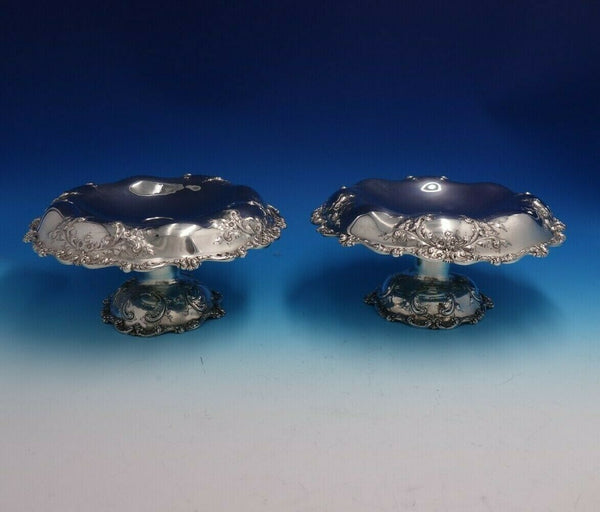 Dominick and Haff Sterling Silver Compote Pair Raised Hand Chased c.1903 (#4800)