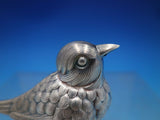 Portuguese Sterling Silver Spice Box Model of Bird with Hinged Base (#6654)