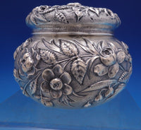 Repousse by R and S Sterling Silver Powder Jar 3 1/4" x 4 1/4" 7.3 ozt. (#7032)