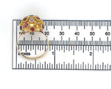 18k Yellow Gold Sputnik Ring with Gemstones Jewelry Size 9.75 Sizeable (#J6269)