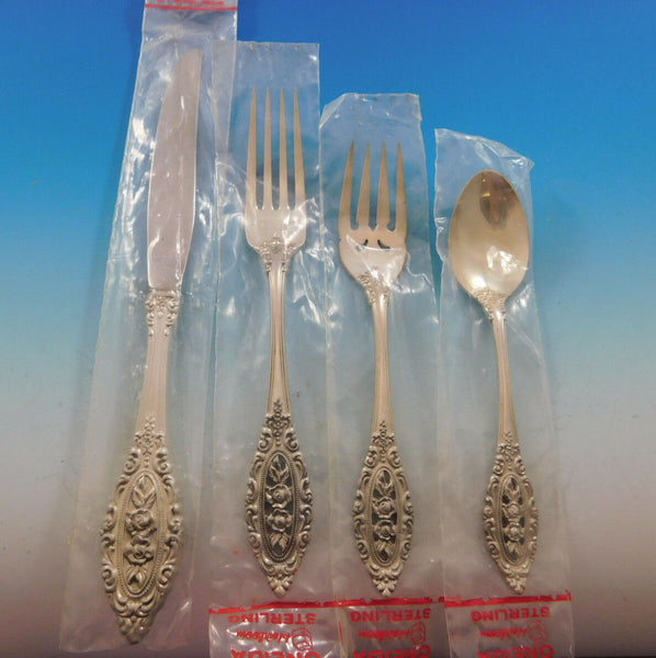 Grand Majesty by Oneida Sterling Silver Flatware Set For 6 Service 24 pcs New