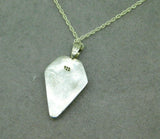 Sterling Intarsia Pendant with Genuine Natural Opal Inlay (#J5027)