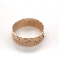 10k Rose Gold Victorian Band Ring with Birds Size 7 Jewelry (#J5883)
