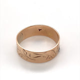10k Rose Gold Victorian Band Ring with Birds Size 7 Jewelry (#J5883)
