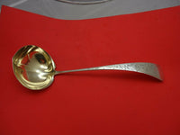 Antique Engraved #8 by Gorham Sterling Silver Soup Ladle Goldwashed 13"