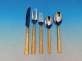 Palm Gold by Michael Aram Stainless Steel Flatware Set for 12 Service 60 pc  New