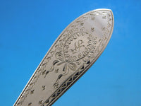 Colonial A Engraved by Whiting Sterling Silver Flatware Set Service 51 pc S mono