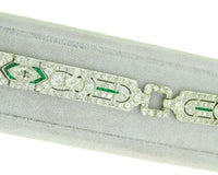 Art Deco Platinum 7.6ct Diamond Bracelet (#J4605)