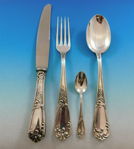 Tiepolo by Stancampiano Italy 800 Silver Flatware Set Service 24 pcs Dinner