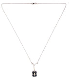 10k White Gold Black Onyx Art Deco Pendant Jewelry (#J5662)