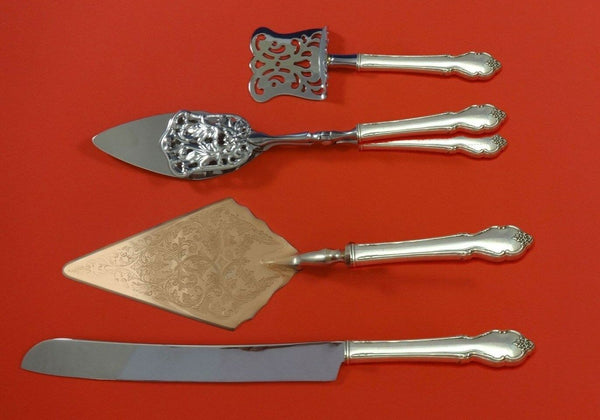 Breton Rose by International Sterling Silver Dessert Serving Set 4pc Custom Made