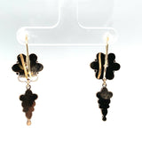 Genuine Natural Bohemian Garnet Dangle Drop Earrings (#J5490)