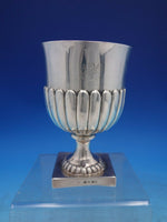 English Sterling Silver Water Goblet Square Base GW Worn Marks London (#6670)