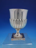 English Sterling Silver Water Goblet Square Base GW Worn Marks London (#6670)