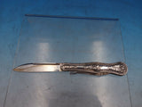 Coin Silver Folding Pocket Knife Floral and Beaded 2 Blades Vintage (#6681)