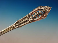 Rose Point by Wallace Sterling Silver BBQ Serving Fork 7 1/2" Custom Made