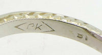 18k White Gold Art Deco Large Genuine Natural Amethyst Cameo Ring (#J4288)