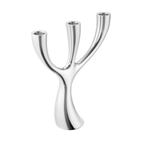 Georg Jensen Stainless Steel Cobra Candlelabra Modern New in Box