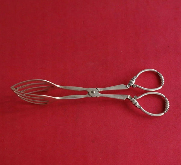 Milano by Buccellati Italian Italy Sterling Silver Pastry Tongs AS 7 1/4"