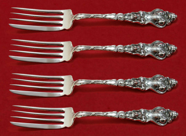 Douvaine by Unger Sterling Silver Fish Fork Set 4pc AS Custom Made 6 7/8"