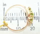 Victorian 10k Gold Ring with Three Oval Genuine Natural Peridots (#J2546)