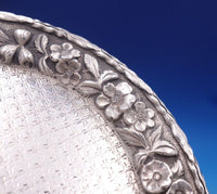 Repousse by Kirk Sterling Silver Card Tray Round w/ Rope Edge 925/1000 (#7001)