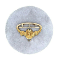 14k Yellow Gold Art Nouveau Figural Woman Buckle (#J5479)