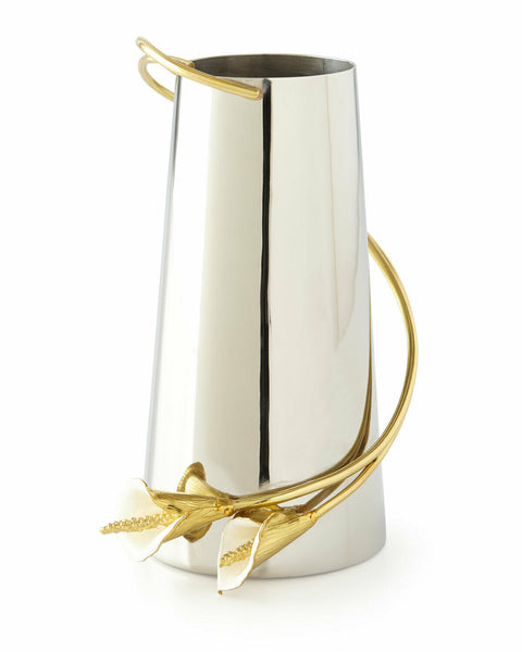 Calla Lily by Michael Aram Stainless Steel and Brass Vase Medium - New