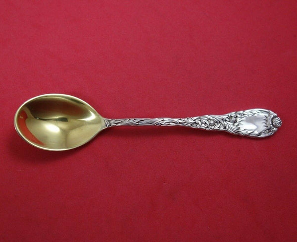Chrysanthemum by Tiffany and Co Sterling Silver Sherbet Spoon Gold Washed 5 1/4"