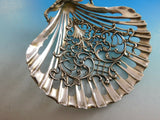 Whiting Sterling Silver BonBonniere Spoon Shell Seaweed Motif 10 1/4" Art Silver