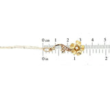 10K Yellow Gold Seed Pearl Flower Lavaliere Pendant (#J5542)