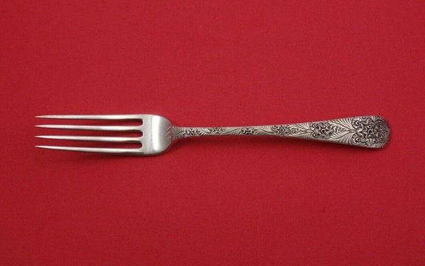 Antique Engraved by Tiffany Sterling Silver Regular Fork 7 1/4" Flatware