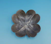 Buccellati Sterling Silver Nut Dish Four Leaf Clover Shaped w/ Orig Bag (#3303)