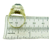 Art Deco 14k Gold Huge Genuine Natural Garnet Filigree Ring (#J651)