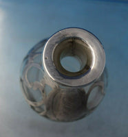 Perfume Bottle with Sterling Silver Overlay 2 1/2" Monogram S c.1900 (#6118)