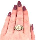 10k Yellow Gold Men's Signet Ring with Grapes and Leaves (#J5684)