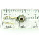 18k Yellow Gold 10mm Tahitian Black Pearl Earrings (#J5070)