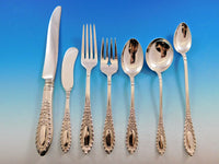 Gadroonette by Manchester Sterling Silver Flatware Set for 12 Service 108 pieces