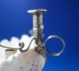 English Victorian Sterling Silver Chamber Stick Pair with Seashells (#5598)