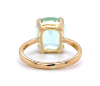 18k 6.39ct Mint Green Genuine Natural Tourmaline Ring Jewelry (#J5742)