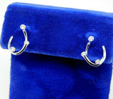 18k White Gold Georg Jensen "Magic" Diamond Earrings (#J4666)
