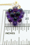 Laura Ramsey 14k Gold Briolette Genuine Natural Amethyst Pendant (#J451)