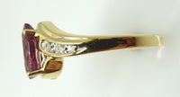 10k 2.35ct Genuine Natural Rhodolite Garnet Ring with Diamonds (#J3612)