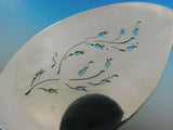 Lily of the Valley by Georg Jensen Sterling Silver Fish Server with Wood GI Mark