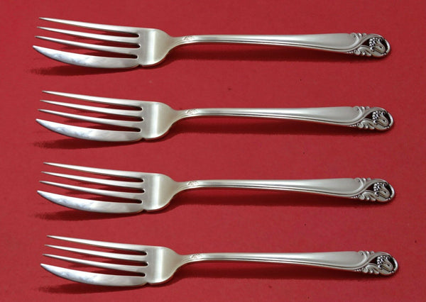 Spring Glory by International Sterling Silver Fish Fork Set 4pc AS Custom 7 1/4"