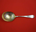 Towle Sterling Silver Berry Spoon Gold Washed Bright-Cut #50 8 1/2" Serving