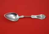 Saxon Stag by Duhme Sterling Silver Dessert Spoon fancy brite-cut twisted 7"