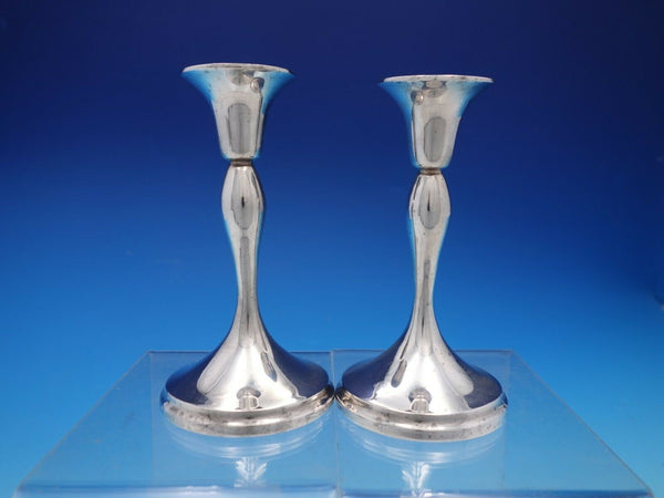 Codan Mexican Sterling Silver Pair of Candlesticks Vintage (#4507)